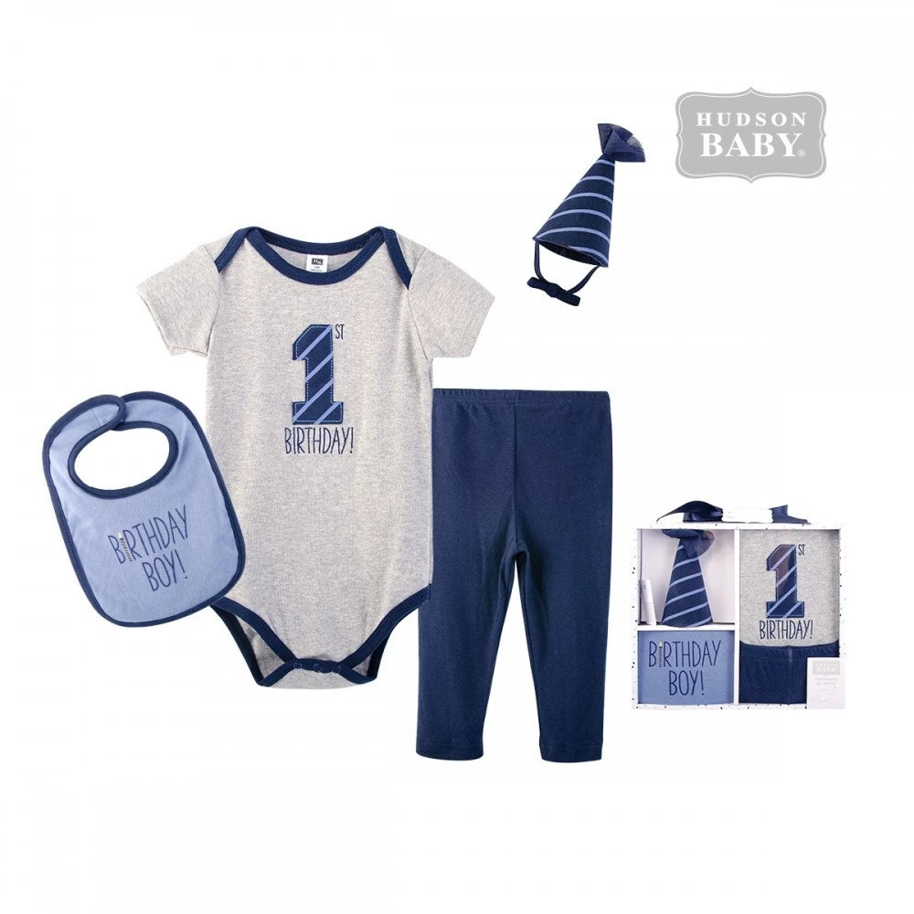 Hudson Baby 4 Piece Gift Set (58219/1st Birthday)