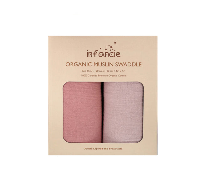 Infancie 2 Pack Organic Muslin Swaddle