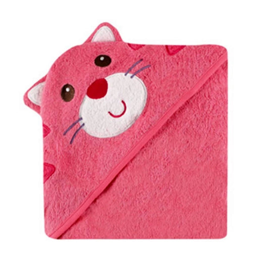 Luvable Friends Animal Hooded Towel Embroidery Cat - 05201