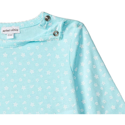 Mother's Choice 3 Piece Baby Dress and Legging Set (IT8650-Blue)
