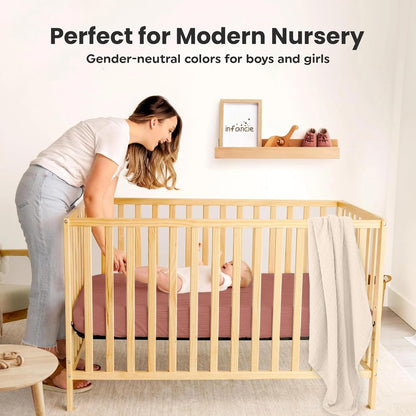 Infancie 2 Pieces Organic Muslin Fitted Crib Sheets