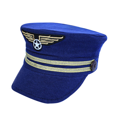 Little Crew Pilot Captain Romper with Hat