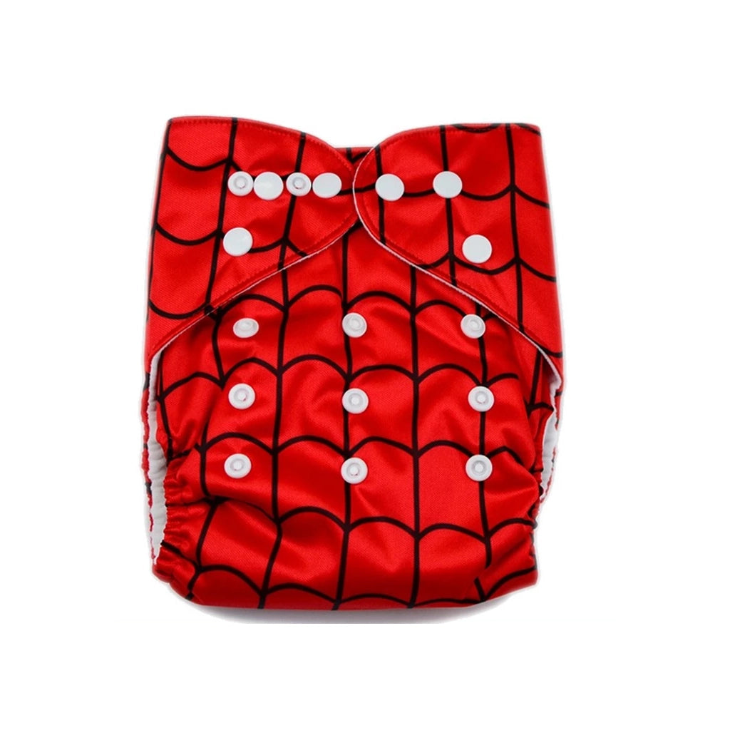 Luvable Friends Printed Cloth Diaper (Spider Web/Red)