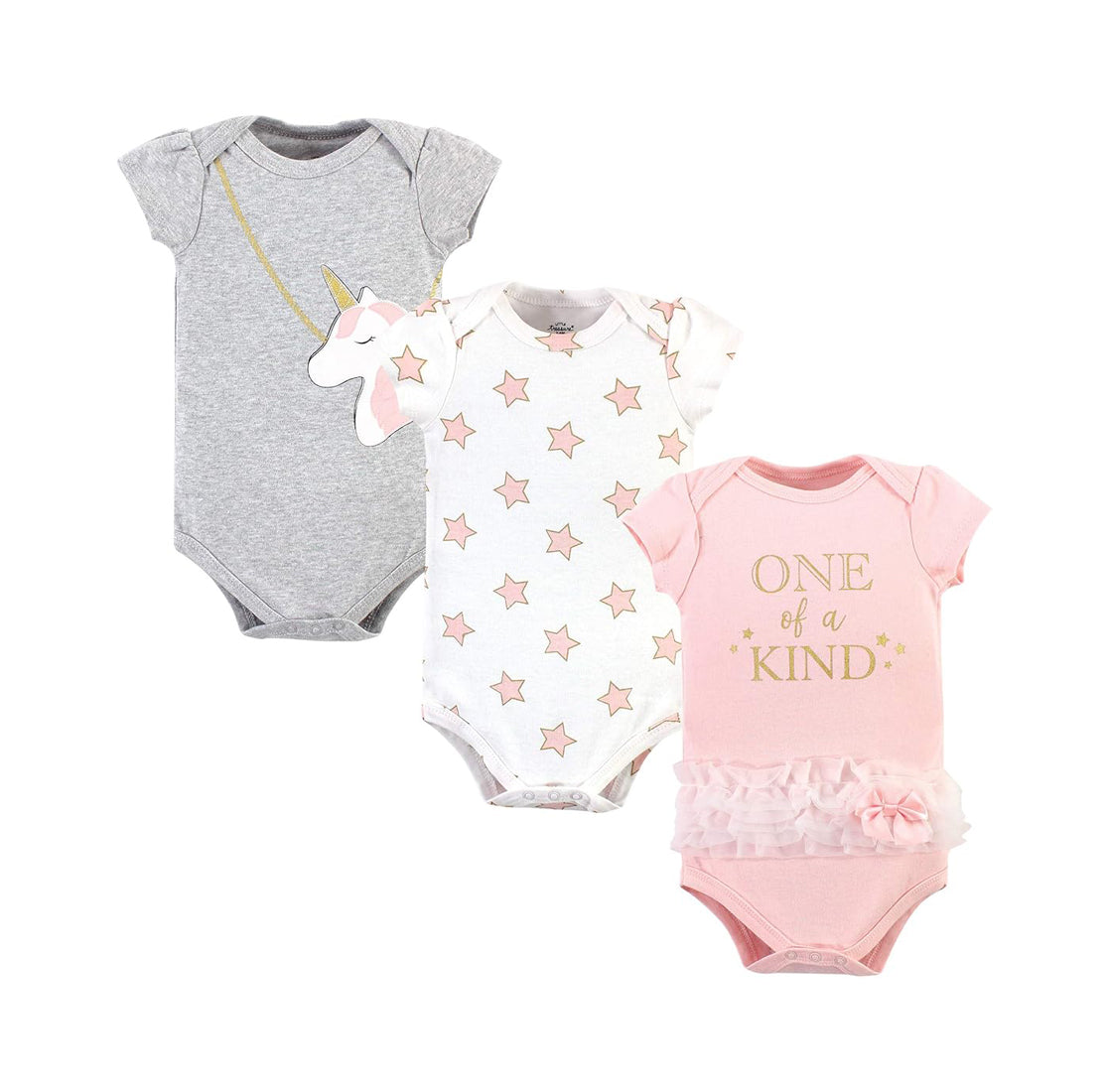 Little Treasure 3 Pack Toddler Onesies Bodysuit - One of a Kind (72823)