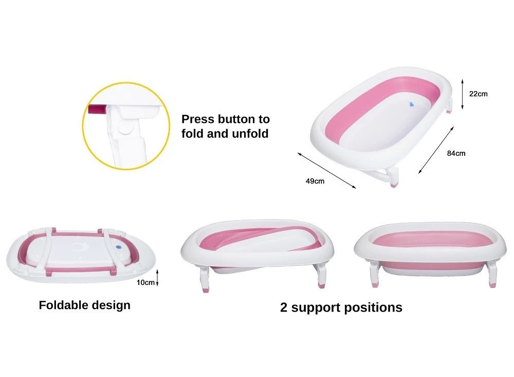 BabyZone Foldable Baby Bathtub (Pink)