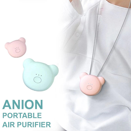 Anion Portable Air Purifier Cute Little Bear Necklace