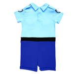 Load image into Gallery viewer, Little Crew Policeman Romper with Hat

