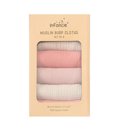 Infancie Muslin Burp Cloths (Set of 6) - IT5371