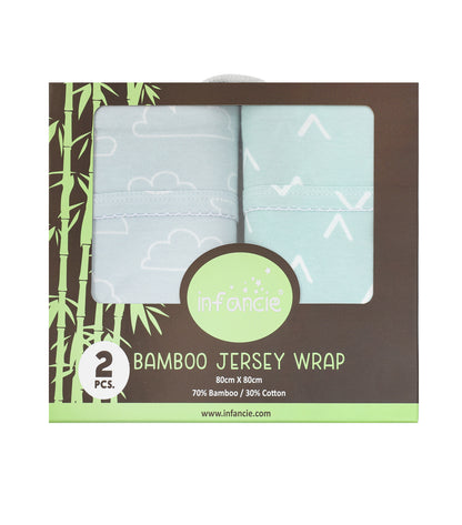 Infancie 2 Pieces Bamboo Jersey Wrap (IT5012/Mint)