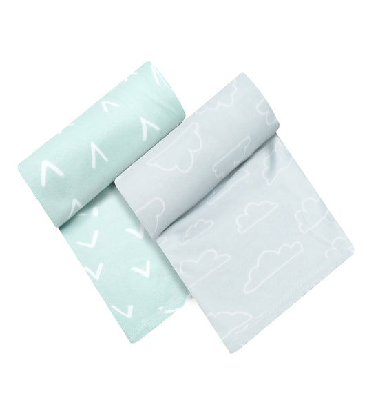 Infancie 2 Pieces Bamboo Jersey Wrap (IT5012/Mint)
