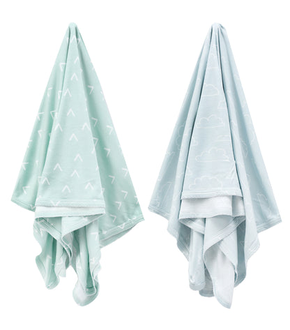 Infancie 2 Pieces Bamboo Jersey Wrap (IT5012/Mint)