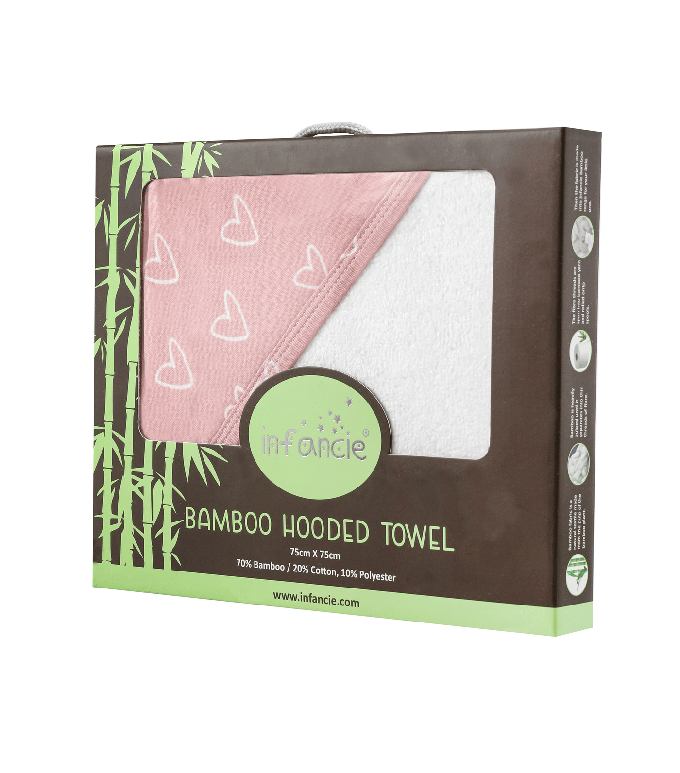 Infancie Bamboo Hooded Towel - Pink (IT4719)