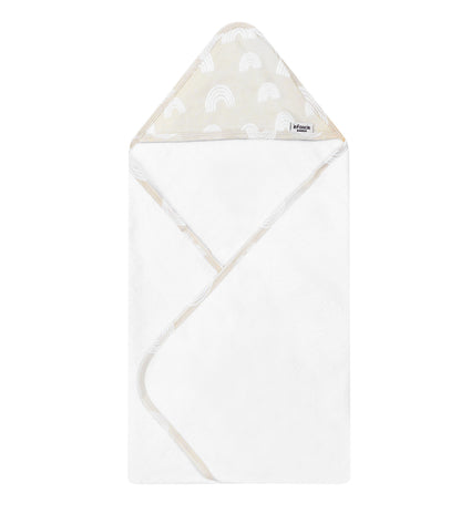 Infancie 2 Pieces Bamboo Hooded Towel (Grey & Beige/IT4721)