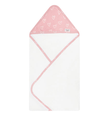 Infancie 2 Pieces Bamboo Hooded Towel (Pink & Rose/IT4722)