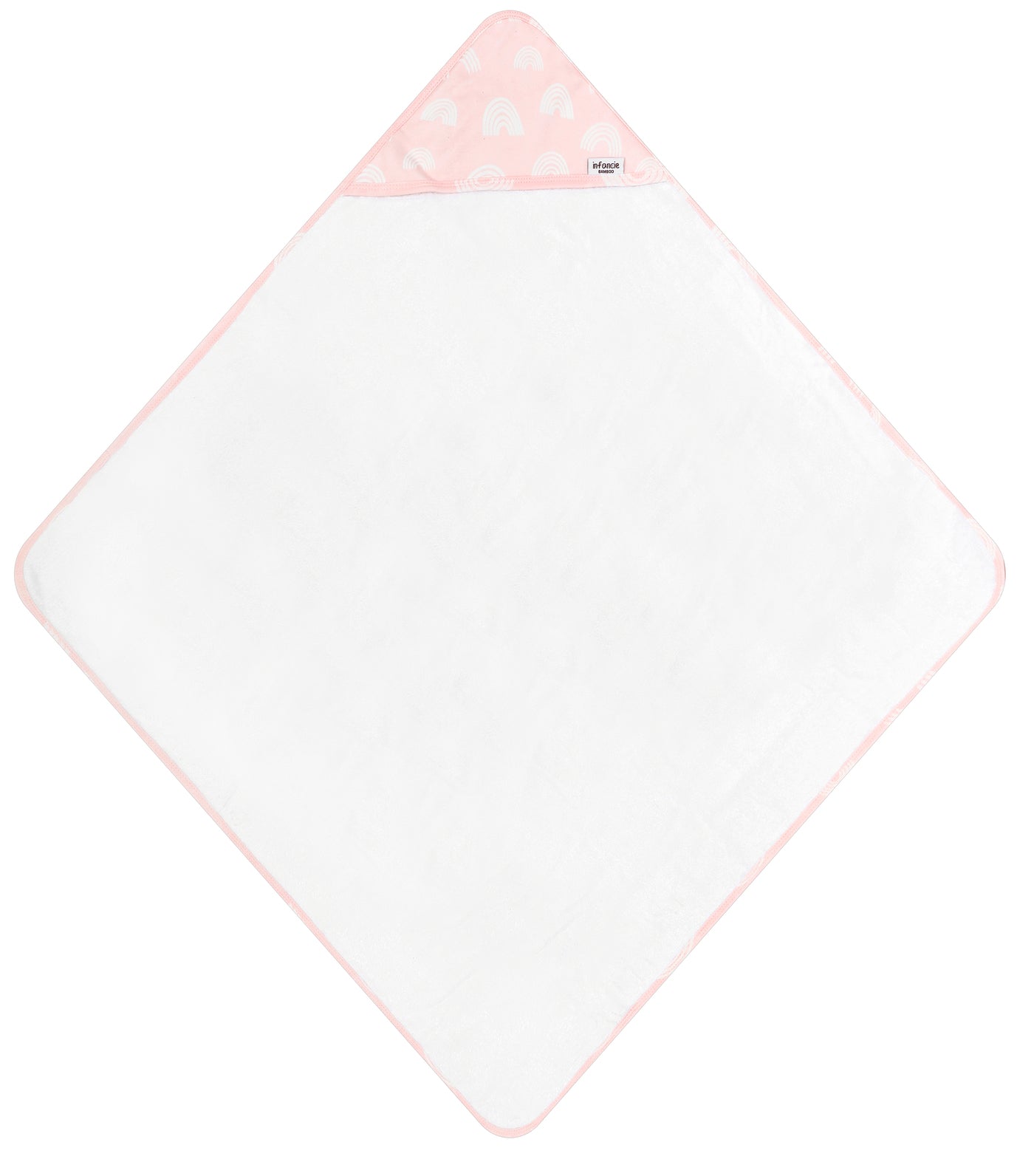 Infancie 2 Pieces Bamboo Hooded Towel (Pink & Rose/IT4722)