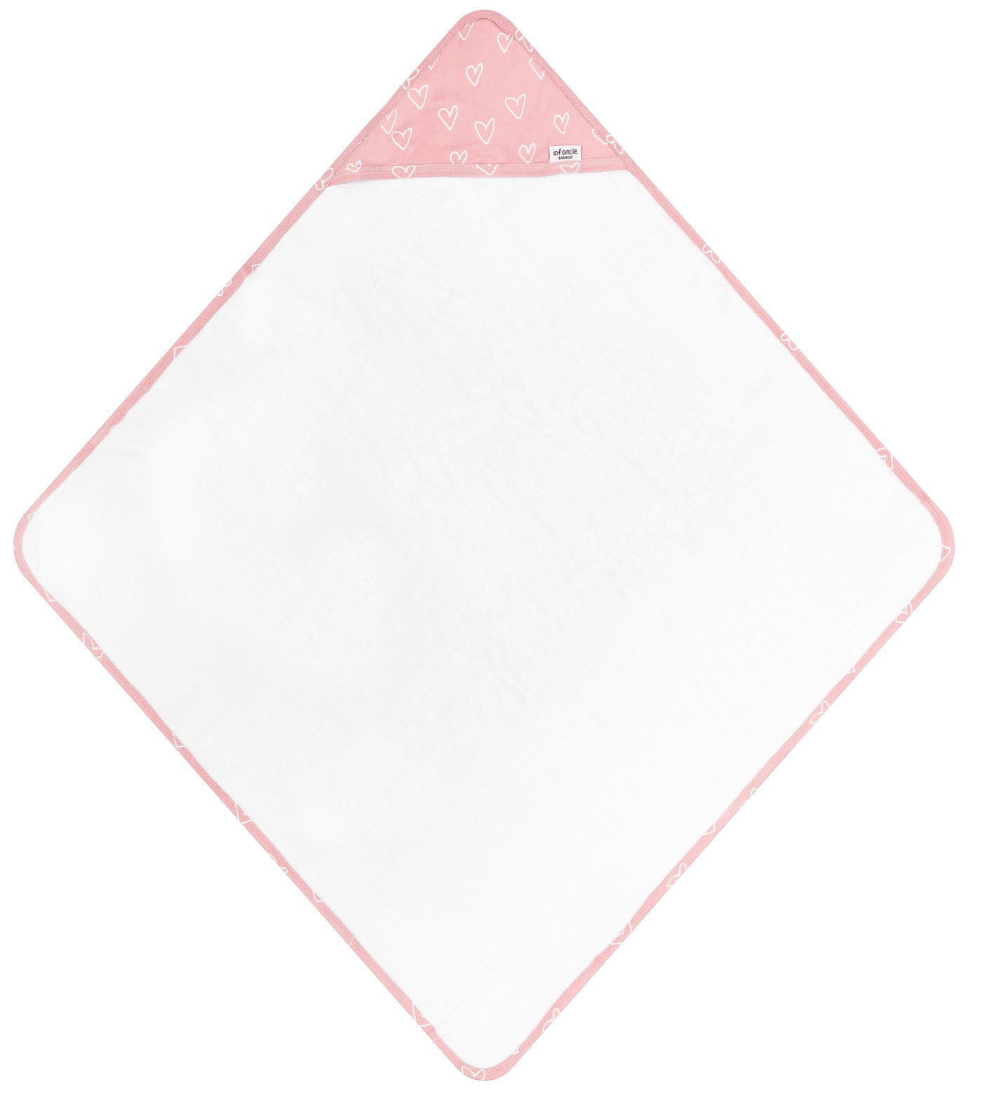 Infancie 2 Pieces Bamboo Hooded Towel (Pink & Rose/IT4722)