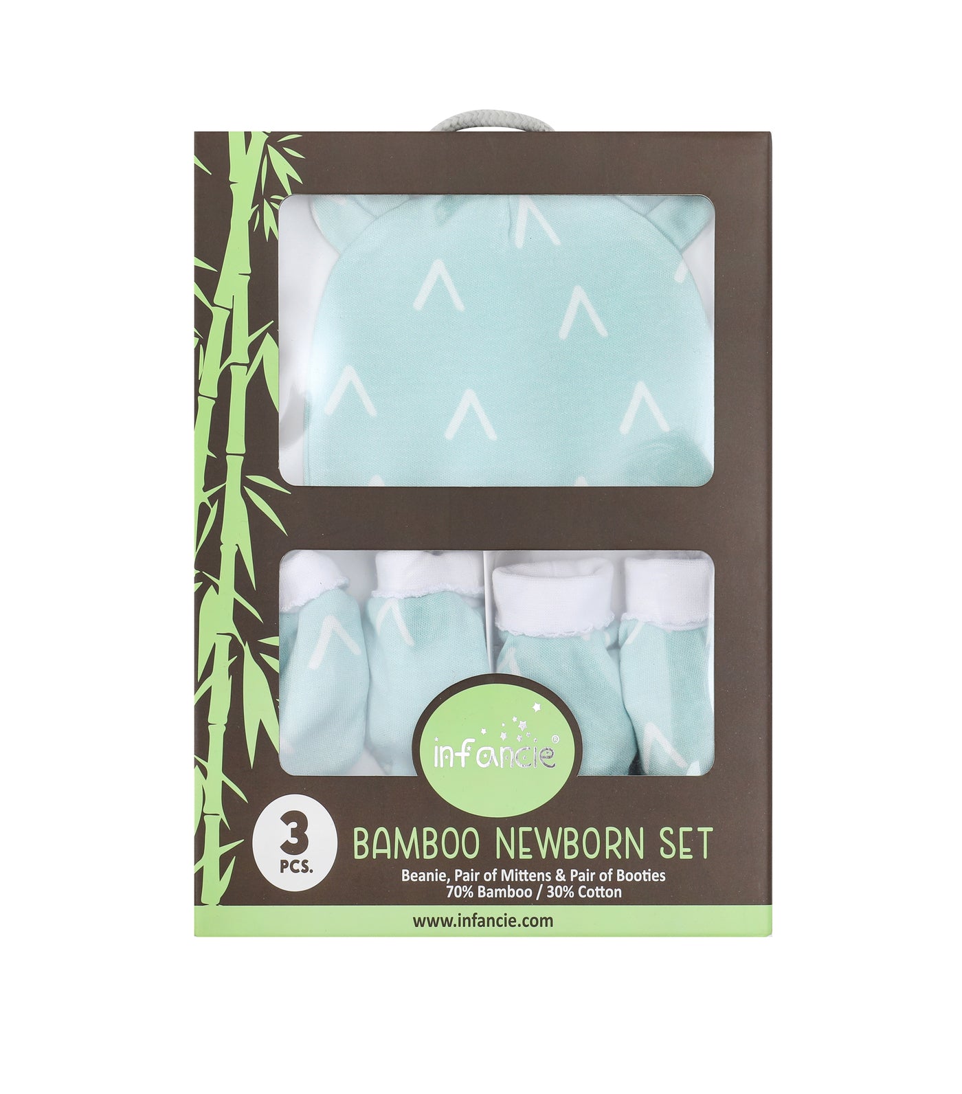 Infancie Bamboo Newborn Booties, Mittens and Hat Gift Set (IT5015)