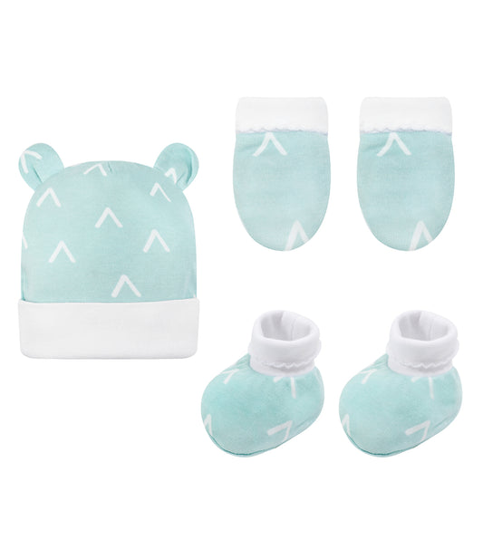 Infancie Bamboo Newborn Booties, Mittens and Hat Gift Set (IT5015)