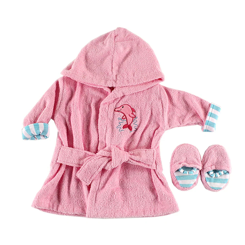 Luvable Friends Sea Character Bath Robe with Slippers 05158