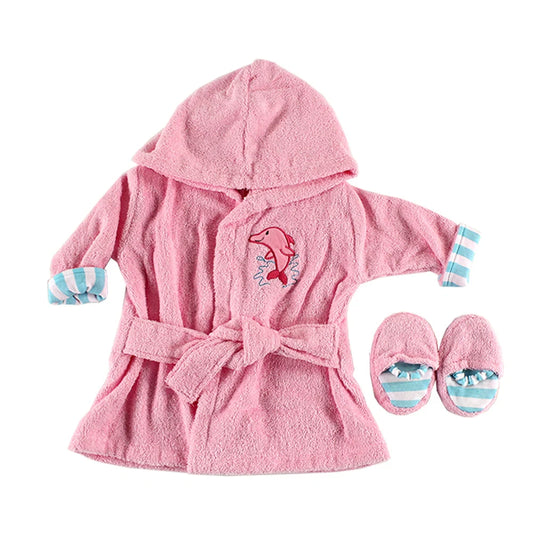 Luvable Friends Sea Character Bath Robe with Slippers 05158