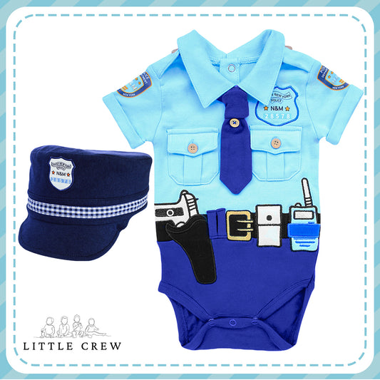 Little Crew The Policeman Onesie with Hat