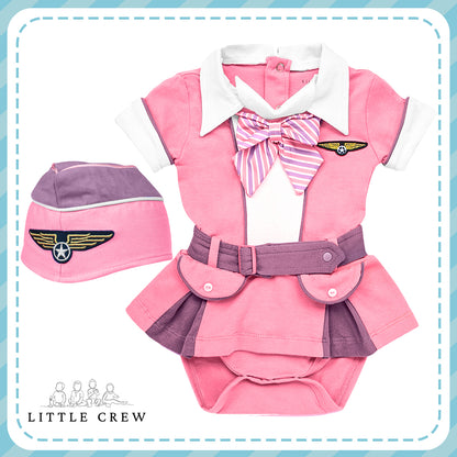 Little Crew The Flight Attendant Onesie with Hat