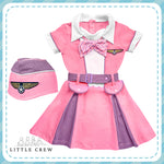 Load image into Gallery viewer, Little Crew Flight Attendant Romper with Hat
