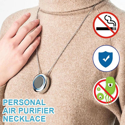 Personal Air Purifier Necklace less 60% off - Silver