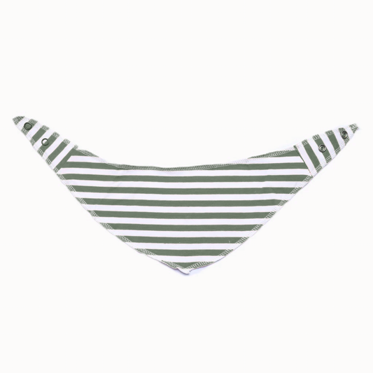 Top Baby Bandana Feeding Bib 1pc - Green Stipe