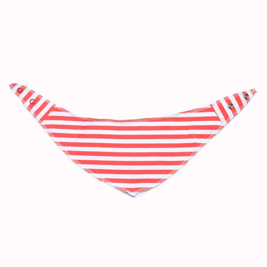 Top Baby Bandana Feeding Bib 1pc - Red Stipe