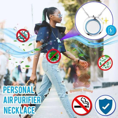 Personal Air Purifier Necklace less 60% off - Silver