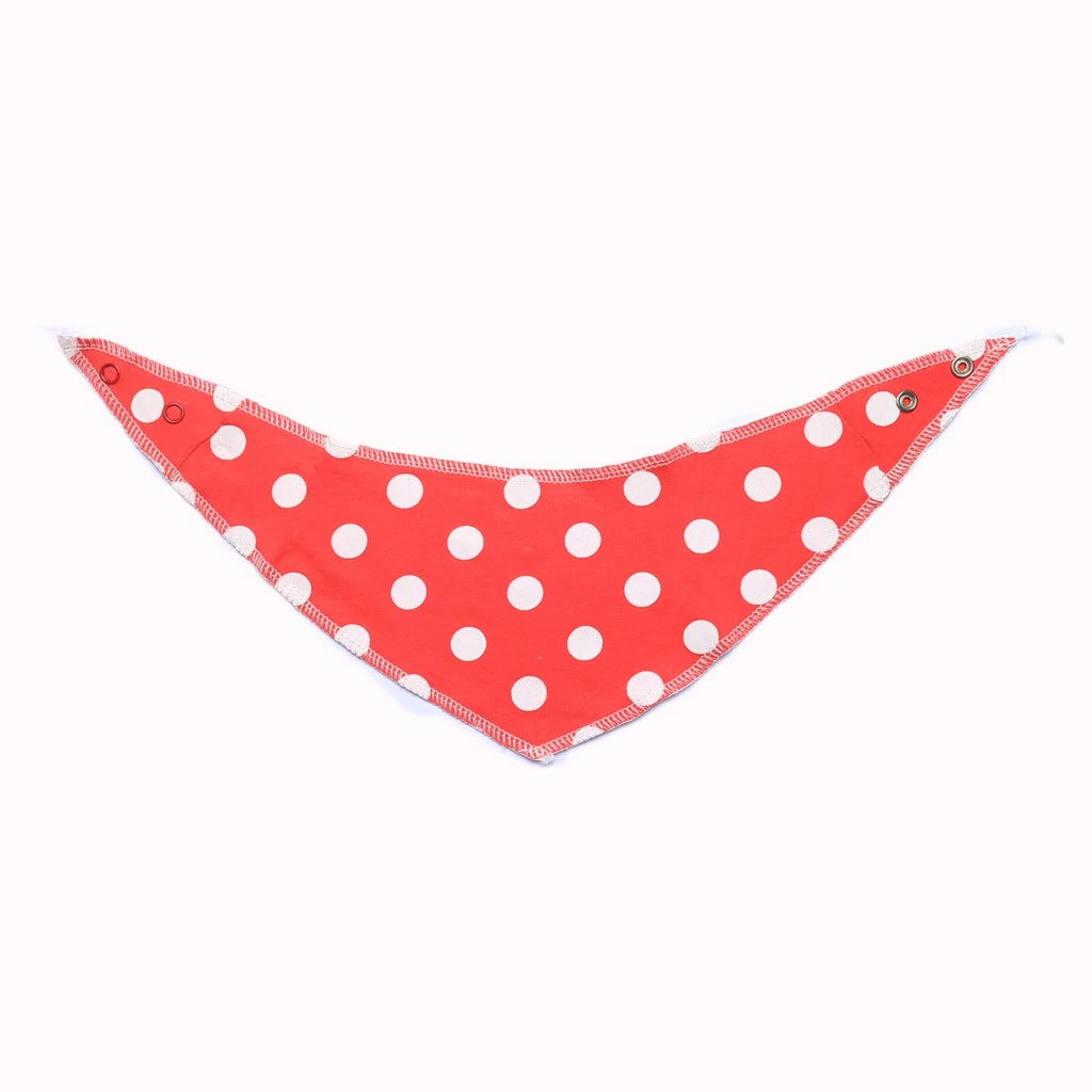 Top Baby Bandana Feeding Bib 1pc - Polka Red