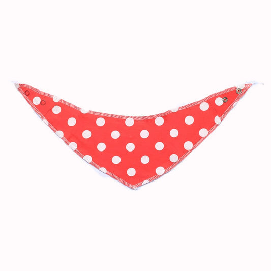 Top Baby Bandana Feeding Bib 1pc - Polka Red