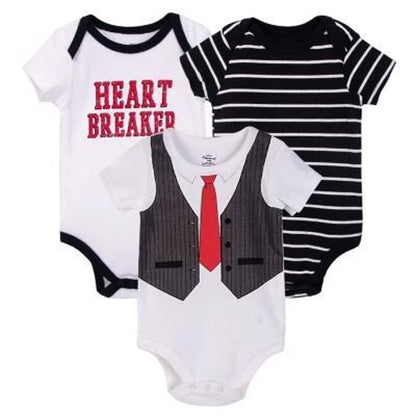 Little Treasure 3 Pack Toddler Onesies Bodysuit for Boys and Girls 72754