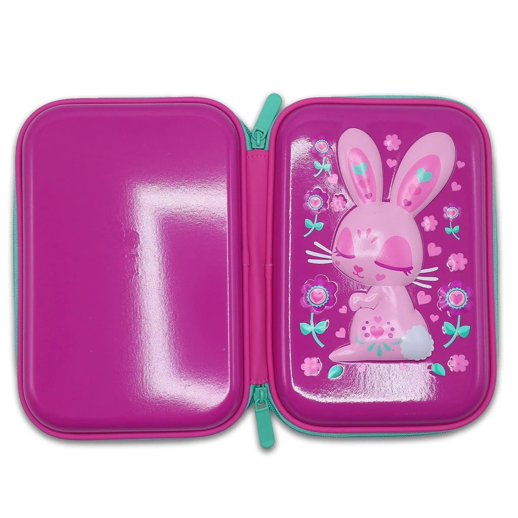 3D Pencil Case EVA Hard Top Shell Pink Bunny PC20