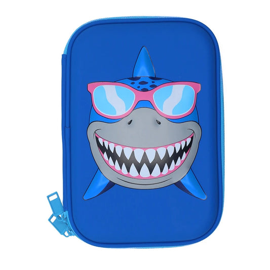 3D Pencil Case EVA Hard Top Shell Cool Shark PC19