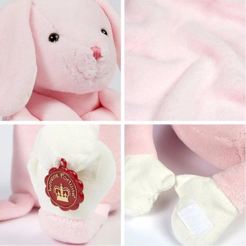 Luvena Fortuna Plush Animal and Blanket 50% Off (Rabbit-33003)