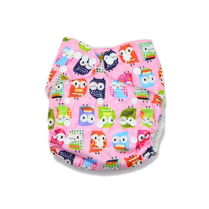 Luvable Friends Printed Cloth Diaper ((Pink Owls)
