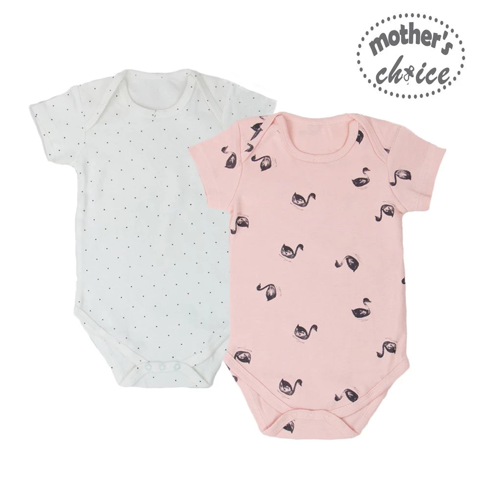 Mothers Choice 2 Pack Onesies Short Sleeves Bodysuit IT11628
