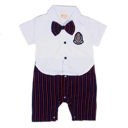 Gentlemen Suit Romper Red & Blue 1833