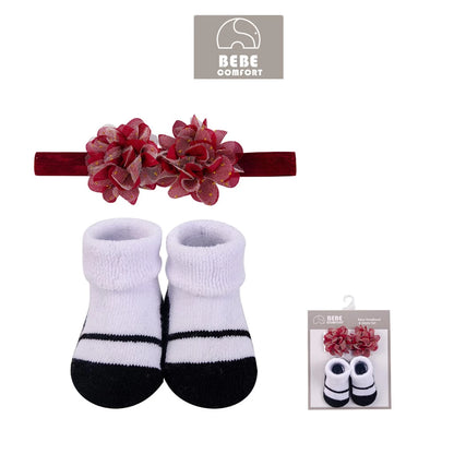 BEBE Comfort Baby 2-Piece Headband and Socks Set SP71039