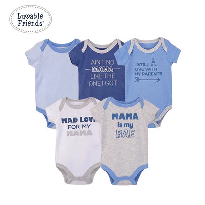Luvable Friends 5 Pack Onesies Bodysuit (31292/MAMA)