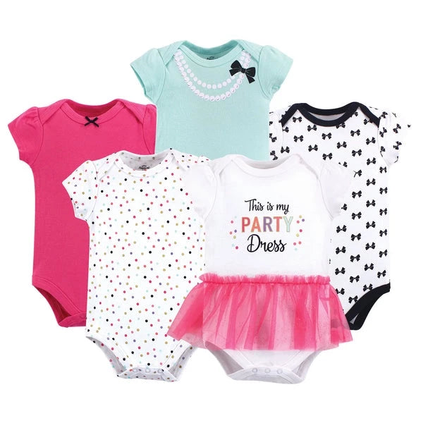 Little Treasure 5 Pack Bodysuit Onesies For Girls 71791