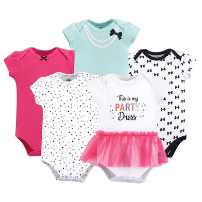 Little Treasure 5 Pack Bodysuit Onesies For Girls 71791