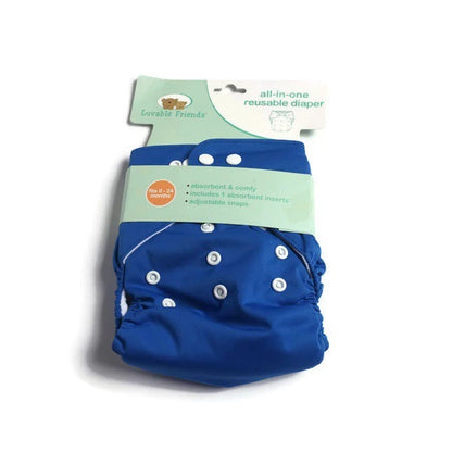 Luvable Friends Printed Cloth Diaper (Blue)