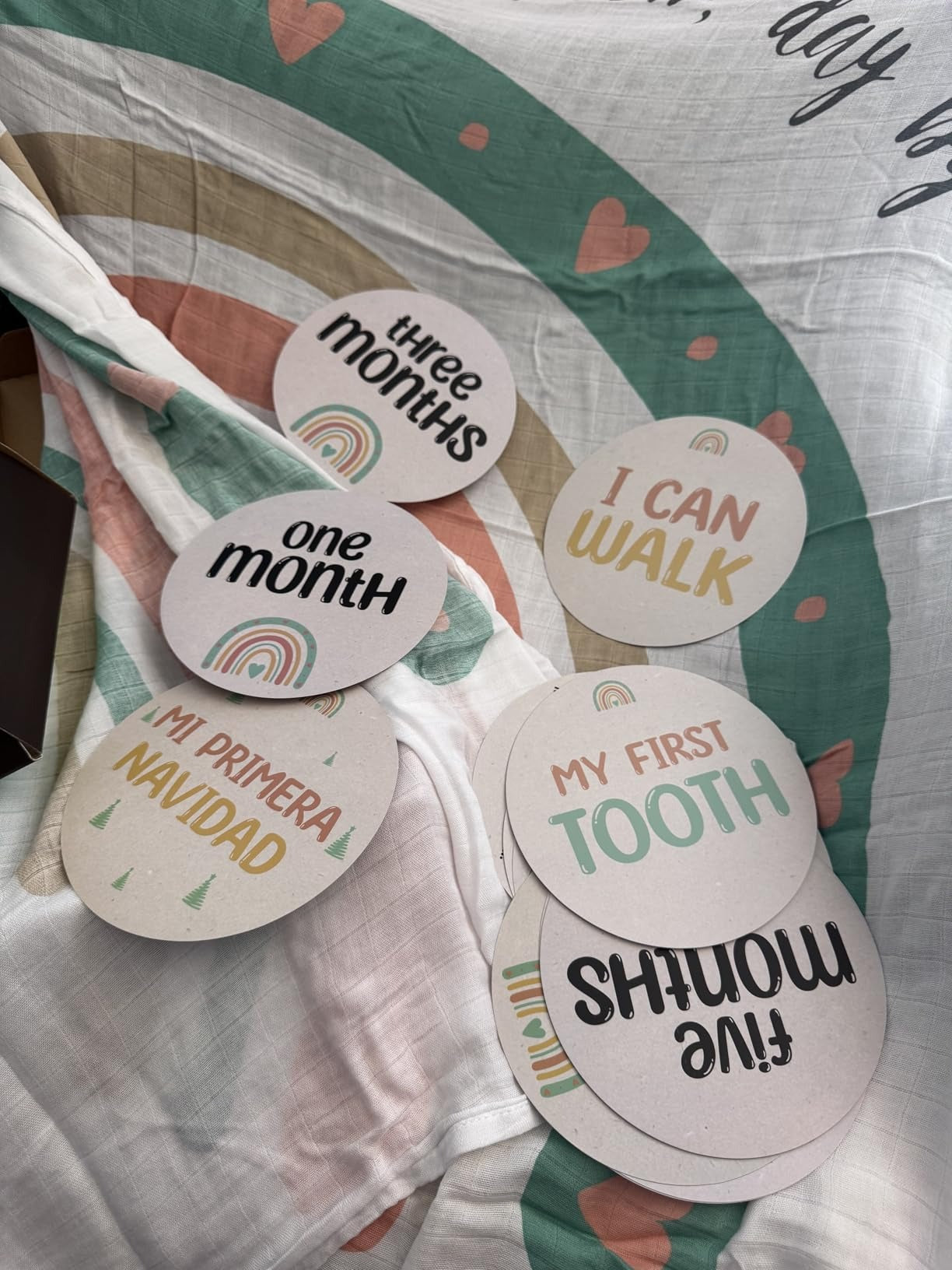 Infancie Milestone Bamboo Blanket and Card Set (IT5267)