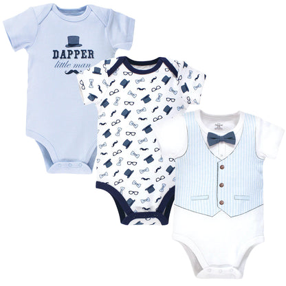 Little Treasure 3 Pack Bodysuit Onesies (Perfect Gentlemen/72347)