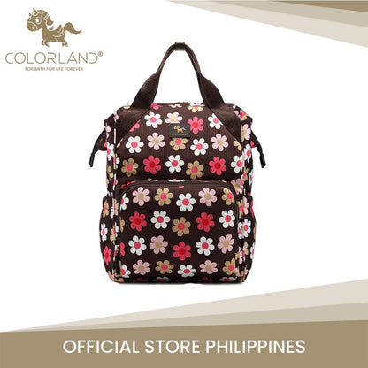 Colorland Bolide Baby Changing Backpack (BP156-D/Floral)