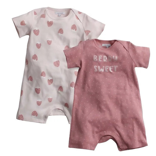 Mother's Choice 2 Pack Short Rompers (IT11033/Berry Sweet)