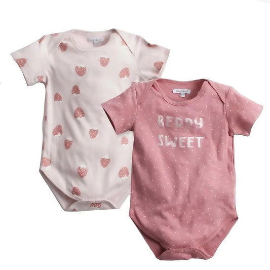 Mother's Choice 2 Pack Short Sleeves Onesie (IT11032/Berry Sweet)